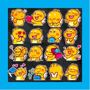 Set Sticker Quoobee rồng vàng cắt sẵn Khổ A5,dán xe cute,Decal Dán Mũ Bảo Hiểm,Vali,Tivi, Đàn, Laptop,bình giữ nhiệt
