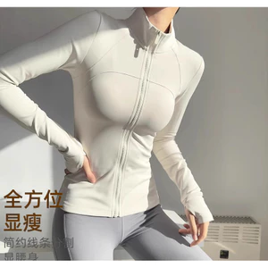 Nữ Chống Nắng Áo Khoác Zip Đứng Cổ Slim Fit Thích Hợp Cho Thể Thao Thể Dục Mặc Hàng Ngày