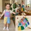 6M-4Y Tập Đi Bé Gái Bé Trai Retro Quần Short Tổng Thể Dễ Thương Màu Sắc Tương Phản Mùa Hè Áo liền quần Có Túi