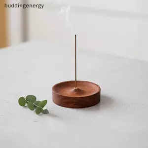 {BUDDI} 1 Cái Giá Đỡ Khay Gỗ Trầm Hương Bắc Mỹ Gỗ Chắc Chắn Hương Sti Handmade Trà Đạo Tròn Lư Hương {buddingenergy}