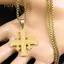 PNPIA- Christian Jerusalem Mặt Dây Chuyền Chữ Thập Nelace Cho Nam Thép Không Gỉ Câu Kinh Thánh Chúa Dây Xích Cầu Nguyện Tôn Giáo Trang Sức Cổ Áo