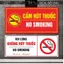 Decal Dán Biển Báo Cấm Hút Thuốc chống nước dán trang trí tường, dán quán trà sữa, cà phê, quán ăn. BB04