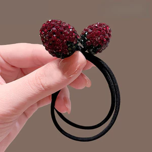 MAUROPOLI Phong Cách Mới Nhẹ Sang Trọng Dâu Kim Cương Giả Buộc Tóc Cảm Giác Cao Cấp Phù Hợp Với Dây Buộc Tóc Co Giãn Sang Trọng