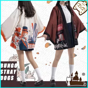 SY3 Bungo Đi Lạc Chó Anime Kimono Cosplay Haori Osamu Dazai Unisex Cardigan Áo Thường Ngày Rời Đồ Họa Áo Ngoài YS3