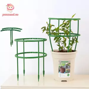 PWSSEND 4 / 8 / 12 Giá đỡ cọc hỗ trợ cây trồng, Vòng hỗ trợ cây trồng có thể tháo rời, Trụ hoa vườn cây bách bền bỉ Cây nhựa Thanh hỗ trợ cụ thể Dụng cụ làm vườn