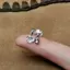 1 Bông tai Zircon pha lê đôi bằng thép không gỉ dành cho nữ Bông tai vít Trang sức cơ thể chống dị ứng [Mina]