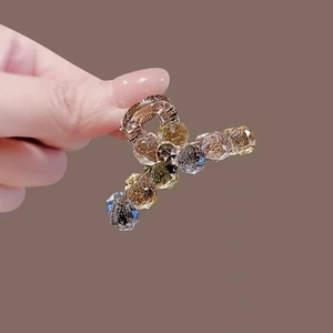 Thời Trang Phù Hợp Với Tất Cả Trận Đấu Kẹp Nhỏ Mũ Đội Đầu Nữ Ánh Sáng Sang Trọng Nhiều Màu Sắc Pha Lê Nổ Kẹp Kim Cương Gãy Tóc Nửa Tie Tóc Phong Cách Mới LQ6D