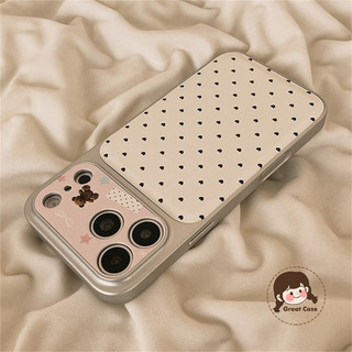 Ốp điện thoại hình gấu đen hình trái tim dễ thương cho Honor X5C X5B Plus Win RT Play 10 4G 5G Vỏ mềm bằng da PU có dây buộc lưới màu hồng