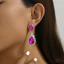 Ánh Sáng Sang Trọng Pha Lê Zircon Cô Dâu Bông Tai Cưới Thời Trang Niche Kim Cương Giọt Nước Bông Tai Nữ Hàng Có Sẵn QEA3