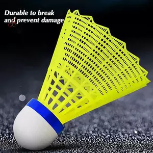 < WHPHous-t > 1 Bóng Cầu Lông Nhựa Bóng Cầu Lông Bền Vàng Trắng Sinh Viên Bóng Cầu Lông Nylon Bền Đẹp
