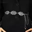 AqToCna Thời Trang Đơn Giản Openwork Lá Trang Trí Dây Xích Thắt Lưng Mỏng Dây Xích Nữ Trang Trí Dây Thắt Lưng Đầm Kim Loại Trang Sức Phụ Kiện AqToCna