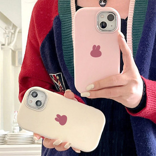 Ốp lưng Thỏ Hồng Ốp mềm mũm mĩm dễ thương iPhone 11 12 13 14 15 16 Pro Max X XR XS Max 7/8Plus-FN