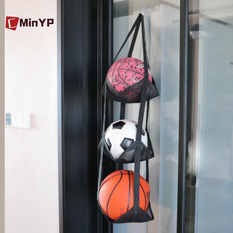 Túi đựng bóng rổ lưới CMinYP 3 nhà thơ treo tường tổ chức để truy cập Qui trong phòng tập thể dục Trường học Vinh quang