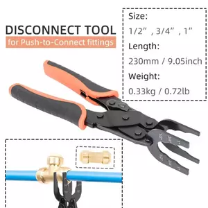 Push-Fit Ngắt kết nối Tong Tool Pipe Disconnect Tool Tight-Space Dễ dàng loại bỏ Ngắt kết nối Tong Tool cho ống Under-Sink Repairs shopidaevn