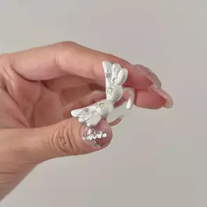 PNPIA- Ngọt Ngào Thoáng Mát Đôi Cánh Thiên Thần Mở Nhẫn Cho Nữ Hợp Thời Trang Nhẫn Ngôi Sao Trang Sức