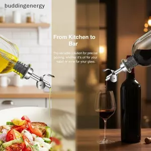 {BUDDI} Bình rót dầu bằng thép không gỉ đa chức năng có phễu để quản lý nhà bếp hiệu quả {buddingenergy}