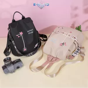E-WOITD Hợp Thời Trang Thêu Hoa Bapa Văn Học Phong Cách Trung Hoa Nữ Bapa Dung Tích Lớn Túi Xách Du Lịch Mua Sắm Baps E-WOITD