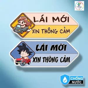 Tem dán ô tô cho nữ tài xế mới, sticker tập lái chống nước, bền màu, xin hãy thông cảm.
