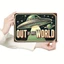 CIFbuy Retro UFO Kim Loại Nghệ Thuật Treo Tường Vũ Trụ Tín Hiệu 8x12 Inch Cho Thanh