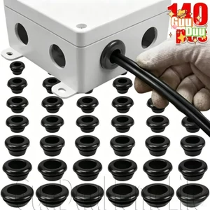 Tay áo lỗ bảo vệ cao su cáp - Vòng Grommets dây - Vỏ vòng tròn ổ cắm chống mài mòn - Gioăng kẹp bảng điều khiển nguồn - Khóa máy giặt quản lý dây / Giao hàng miễn phí