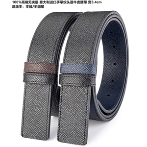 Dây thắt lưng không đầu khóa 32516|da bò lớp đầu|rộng 3.4cm|thân dây thắt lưng|chỉ bản gốc + đuôi nửa tròn|cao cấp không lớp xen giữa|vân lòng bàn tay bản cao cấp|da bò lớp đầu hai mặt|dây lưng da bền đẹp