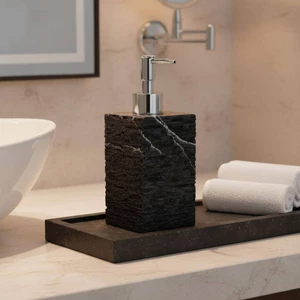 Bộ 3 Phòng Tắm Kết Cấu Đá Phong Cách Khách Sạn Bộ Xà Phòng Lỏng Chống Thấm Nước Nhẹ Cho Chậu Rửa