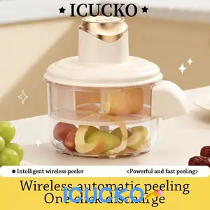 Máy gọt vỏ nho điện ICUCKO, Máy gọt vỏ trái cây tự động không dây dễ dàng, Máy tẩy da rảnh tay cầm tay cho quả mọng Dụng cụ gọt vỏ trái cây