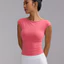 Áo Thể Thao Gợi Cảm Rỗng Làm Đẹp Lưng Chống Trơn Trượt Tay Ngắn Yoga Pilates Crop Top