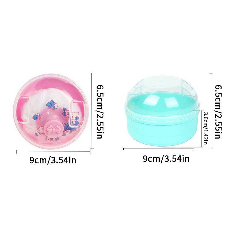 HFSHY Baby Talcum Powder Floo Box Di Động Có Thể Đổ Lại Cơ Thể Mỹ Phẩm Bột Puff Cntainer Baby Puff Case For Home Du Lịch Sử Dụng VN