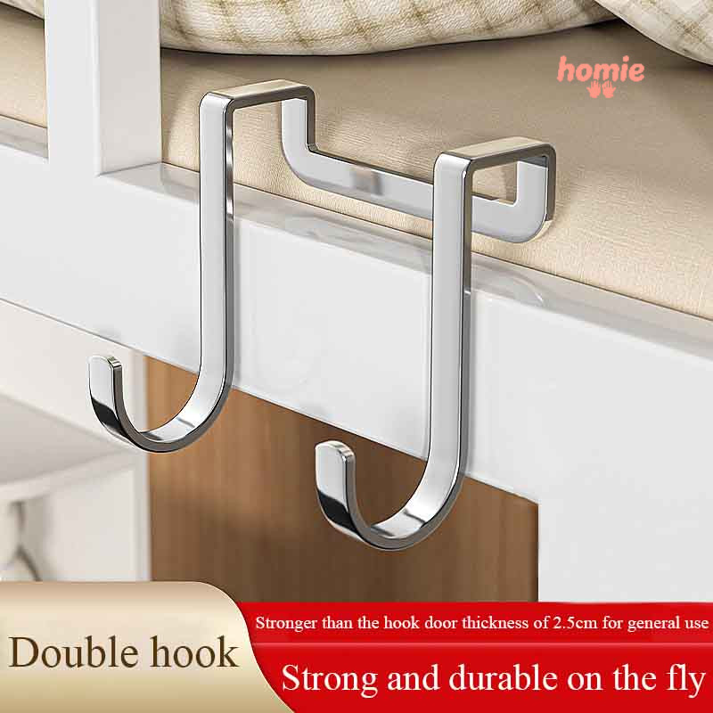 ✨Homie✨Móc treo đa năng inox 304 hình chữ s, treo áo khoác và đồ dùng nhà bếp, gắn cửa tủ, chất liệu thép không gỉ