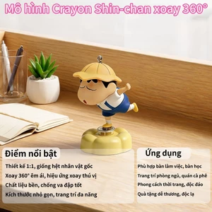 Đồ Chơi Giảm Căng Thẳng Shin-chan, Mô Hình Xoay 360° Cho Bàn Làm Việc, Tượng Nhỏ Anime Dễ Thương, Trang Trí Máy Tính