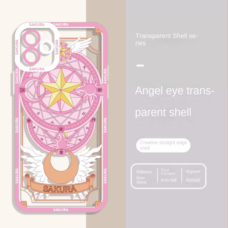 Ốp Điện Thoại Cho Xiaomi Redmi Note 15 Pro Plus 5G 13 12 4G Redmi A7 Pro 13C Ốp Lưng Anime Cardcaptor Sakura Dễ Thương Trong Suốt Chống Sốc Họa Tiết Bảo Vệ Ống Kính Hoạt Hình Mềm TPU Trong Suốt