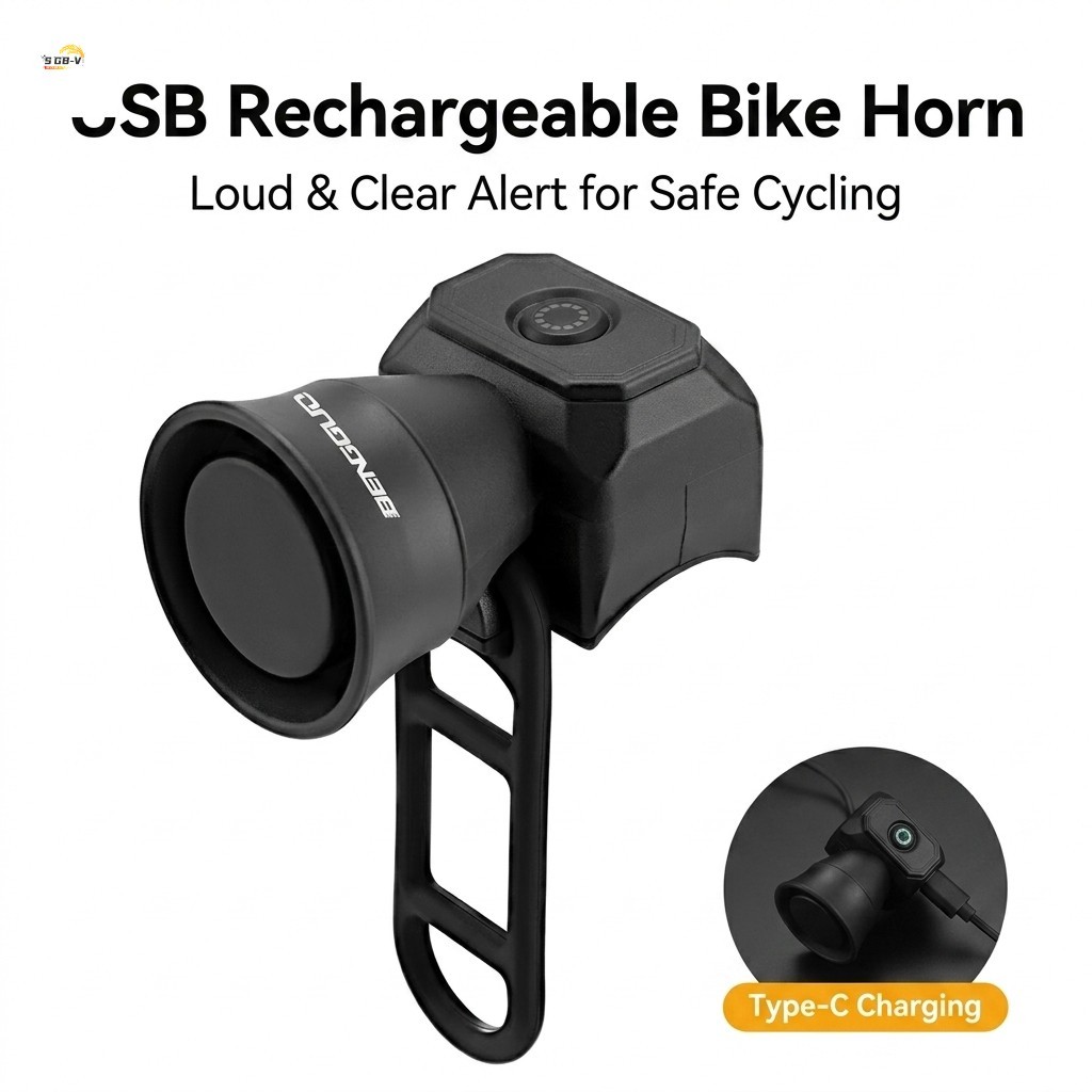 Chuông điện còi xe đạp USB có thể sạc lại chống nước cho phụ kiện cảnh báo an toàn đi xe đạp đường núi