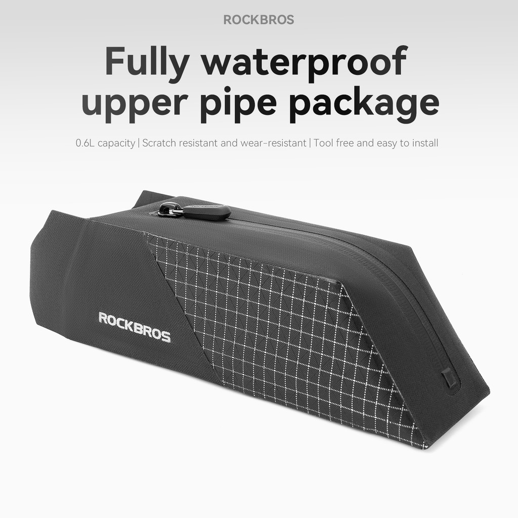 ROCKBROS 0.6L Túi đựng ống chống nước trên cùng Bảng hỗ trợ PP cứng Khung ổn định chống trầy xước có lưu trữ điện thoại cho xe đạp leo núi hoặc xe đạp đường trường