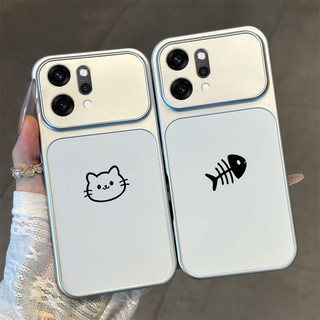 Ốp Lưng PBZZ Cho OPPO Reno 14 pro reno14 Reno 14F 5g Vỏ Điện Thoại Lo Âu Vỏ Mềm Silicon Chống Sốc Thiết Kế Mới Thẩm Mỹ Cặp Đôi Mèo Hoạt Hình Dễ Thương DSCYGT1
