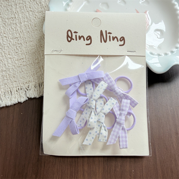 Dây buộc tóc cho bé gái Dây buộc nơ ca rô
