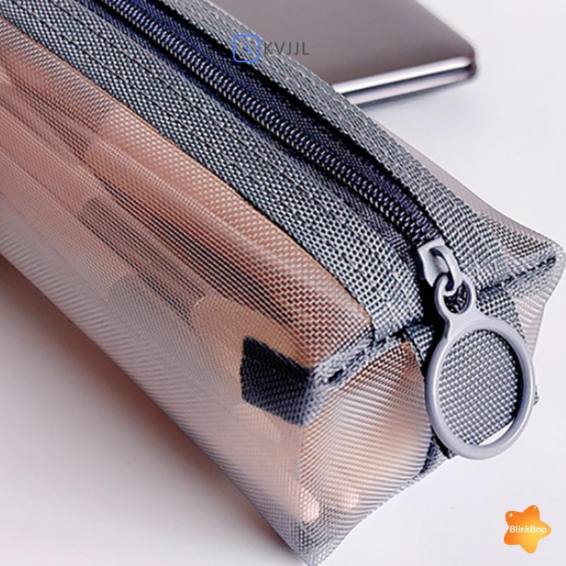 [KvJJL-t] Túi đựng đồ trang điểm Lipsti Bàn chải trang điểm Túi đựng bút chì lưới trong suốt dành cho học sinh Ins Hộp đựng mỹ phẩm du lịch dành cho nữ mới