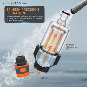 Bộ lọc đầu vào nước ren SRVN Precision G3 4 cho máy giặt ô tô Karcher K2 K3 K4 K5 Bộ lọc trầm tích và mảnh vỡ đáng tin cậy để giặt ngoài trời.