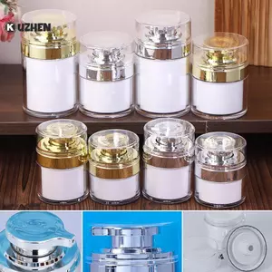 KUZHEN Chai chân không có thể đổ lại Kem du lịch và kem dưỡng da Hộp đựng mỹ phẩm có bơm Kem dưỡng ẩm Lọ rỗng Kem thấm nước Vệ sinh HOT