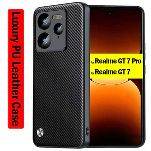 Ốp Chống Sốc Cho Realme GT 7 Pro GT 7 GT8 Pro GT 8 Pro Ốp Lưng Kết Cấu Sợi Sang Trọng Bảo Vệ PU-Leather Điện Thoại Funda Cho Realme GT7 Pro Capa