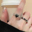 Nhẫn nữ hình trái tim zircon khí chất thời trang có thể điều chỉnh màu gradient