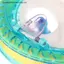MỚI 1 Miếng Ngoài Trời Tròn Màu Xanh Cầm Cho Fying Diều 100-400M Diều Cuộn Cuộn Bánh Xe Lửa Dây Tay Cầm Bay Dụng Cụ Xoắn Dây Dòng SKY