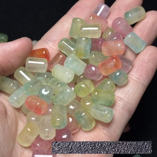 ((10 Cái) Pha Lê Tourmaline Màu Đá Tricolor 8 x 12 Mm Bàn Tính Hạt Rời Hạt Tự Làm Vòng Tay Phụ Kiện