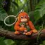 HFTOY Punch Monkey Doll Móc khóa 10cm Anime đáng yêu Quà tặng Đồ chơi sang trọng cho bé gái Túi bé trai quyến rũ ~