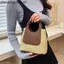 2026 Phong Cách Mới Retro Màu Sắc Tương Phản Túi Rơm Nữ Mùa Hè Tay Dệt Túi Tote Thời Trang Đơn Giản Túi Xách Một Vai
