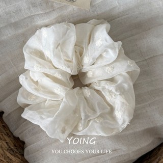 Yoing / Phong Cách Mới Phong Cách Hàn Quốc Thêu Hoa Scrunchy Dây Buộc Tóc Phong Cách Lười Scrunchy Phụ Kiện Tóc