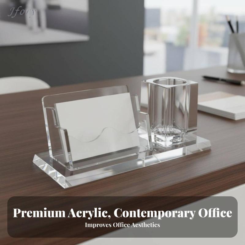 Jfory Rõ Ràng Acrylic Đựng Thẻ Cấp Trình Bày Danh Thiếp Hiển Thị Đứng Tổ Chức Cho Bàn Làm Việc Cuộc Họp Văn Phòng