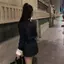 Màu tương phản Ruy băng khâu màu sắc tương phản Áo sơ mi cổ điển nữ Xuân hè Niche Thiết kế giảm tuổi Thiết kế giản dị Slimmer Look Top thời trang