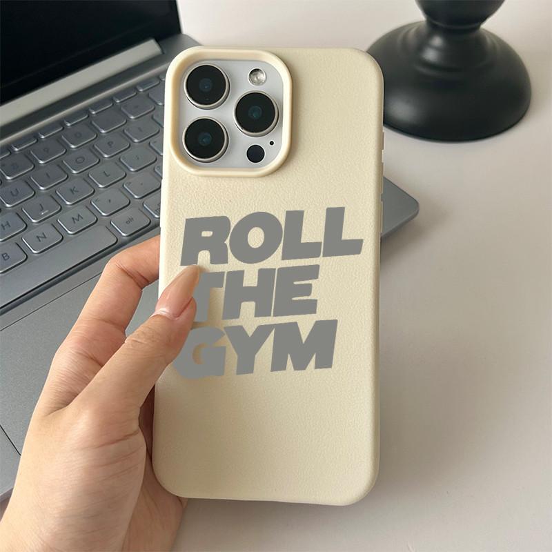 Dành cho ốp lưng iPhone 17 16 Pro Max 15 14 13 12 11 Chữ "Roll The Gym"