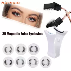 Bộ lông mi giả từ tính FAVORITEGOODS, Máy uốn mi từ tính mô phỏng màu đen, Máy uốn cong lâu dài có kẹp Dụng cụ trang điểm Máy uốn mi làm nóng